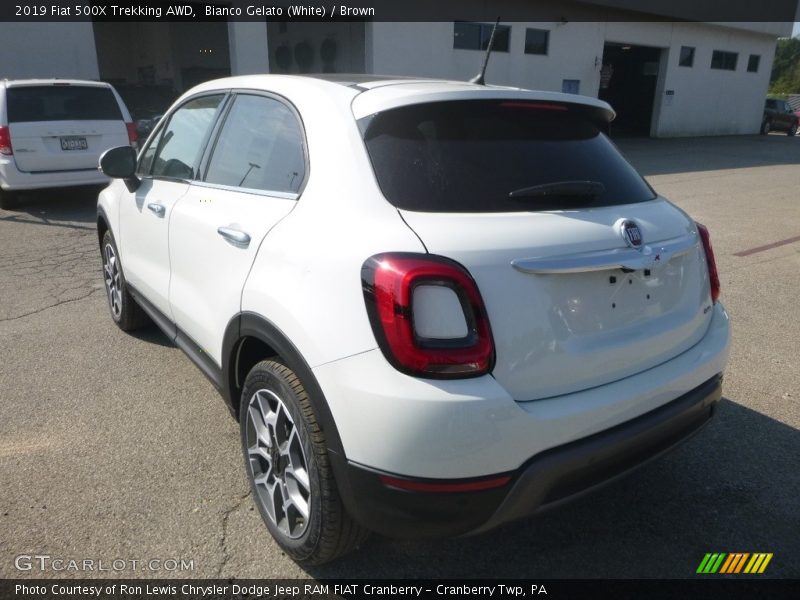 Bianco Gelato (White) / Brown 2019 Fiat 500X Trekking AWD