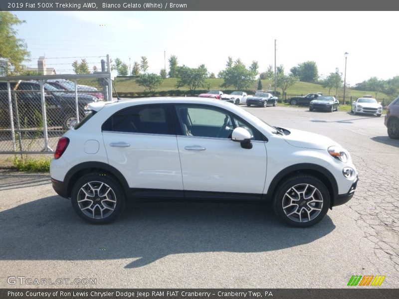 Bianco Gelato (White) / Brown 2019 Fiat 500X Trekking AWD