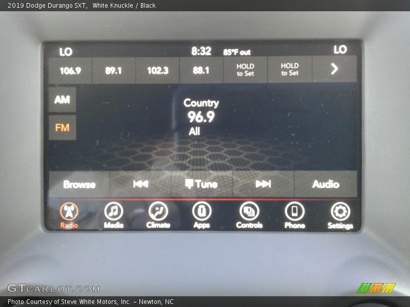 White Knuckle / Black 2019 Dodge Durango SXT