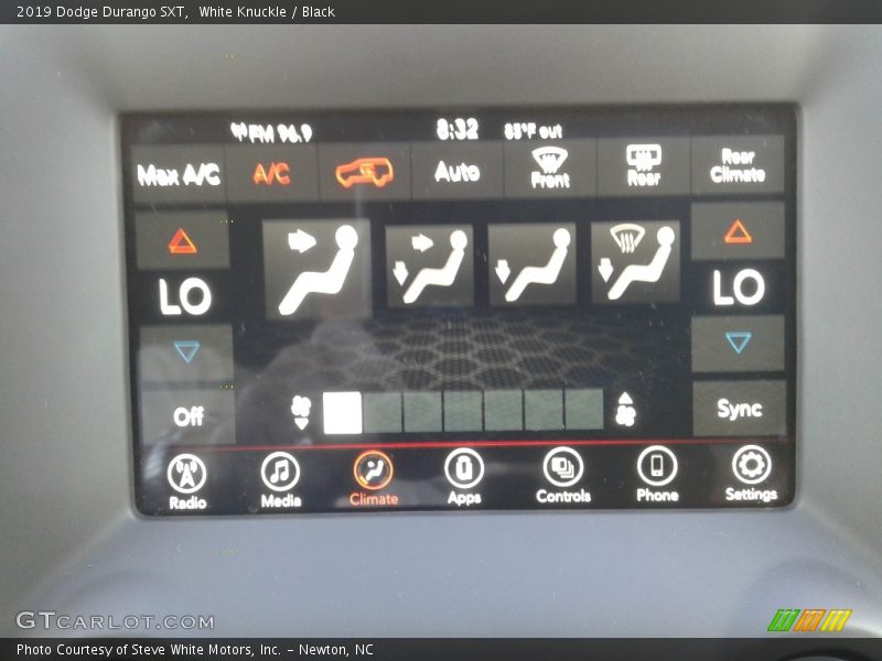 White Knuckle / Black 2019 Dodge Durango SXT