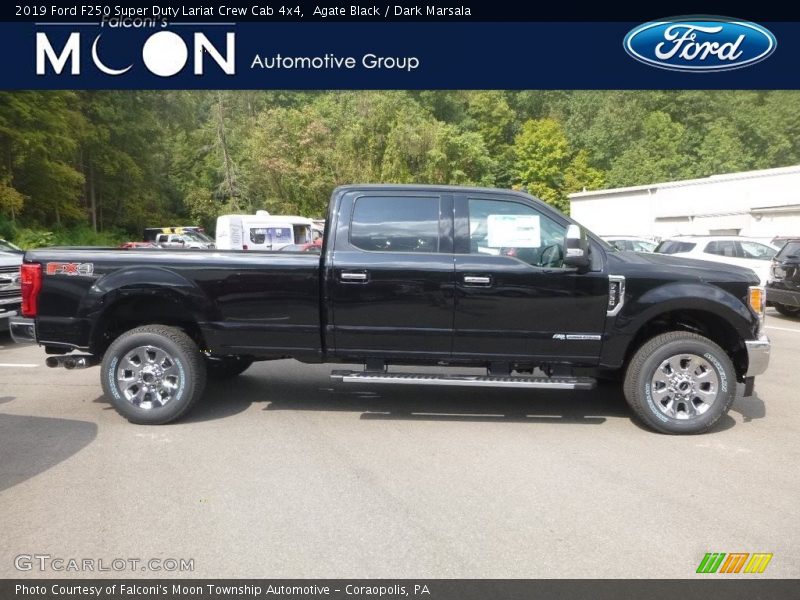 Agate Black / Dark Marsala 2019 Ford F250 Super Duty Lariat Crew Cab 4x4