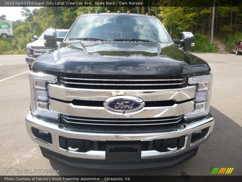 Agate Black / Dark Marsala 2019 Ford F250 Super Duty Lariat Crew Cab 4x4