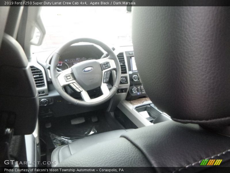 Agate Black / Dark Marsala 2019 Ford F250 Super Duty Lariat Crew Cab 4x4