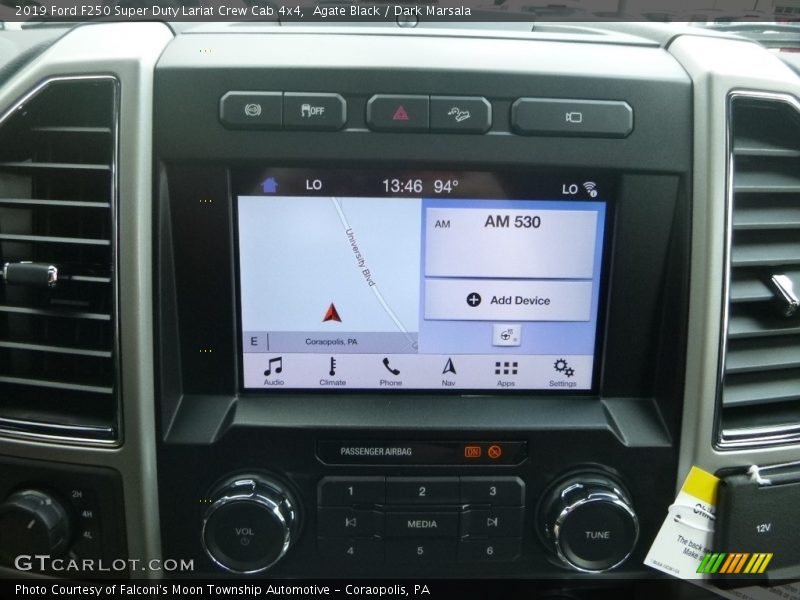 Agate Black / Dark Marsala 2019 Ford F250 Super Duty Lariat Crew Cab 4x4