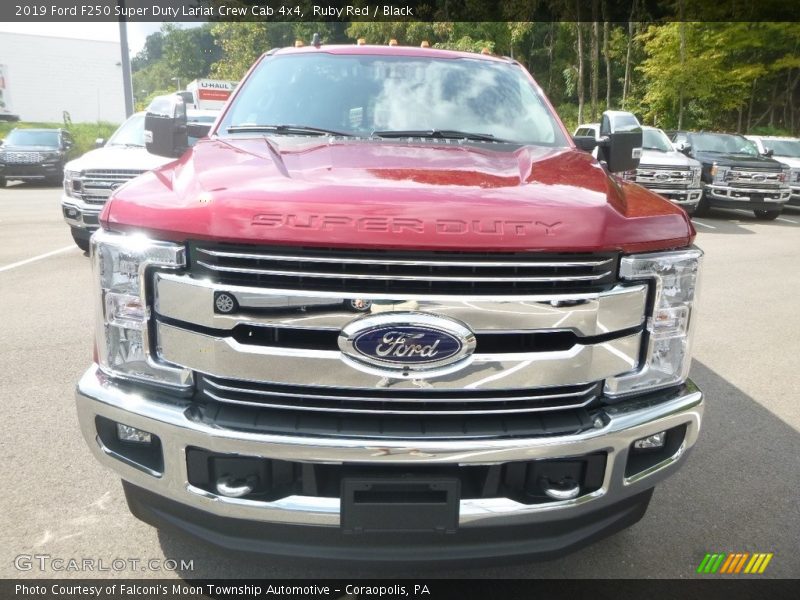Ruby Red / Black 2019 Ford F250 Super Duty Lariat Crew Cab 4x4