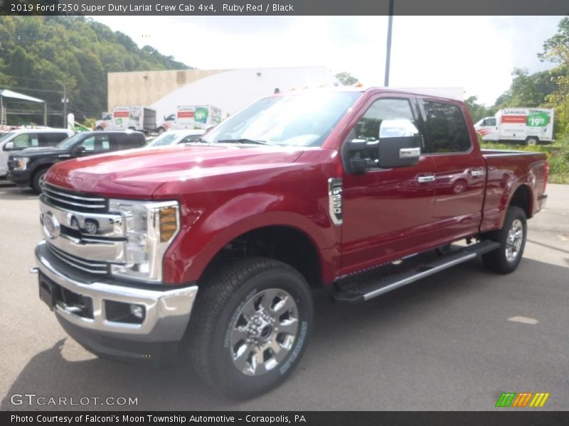 Ruby Red / Black 2019 Ford F250 Super Duty Lariat Crew Cab 4x4