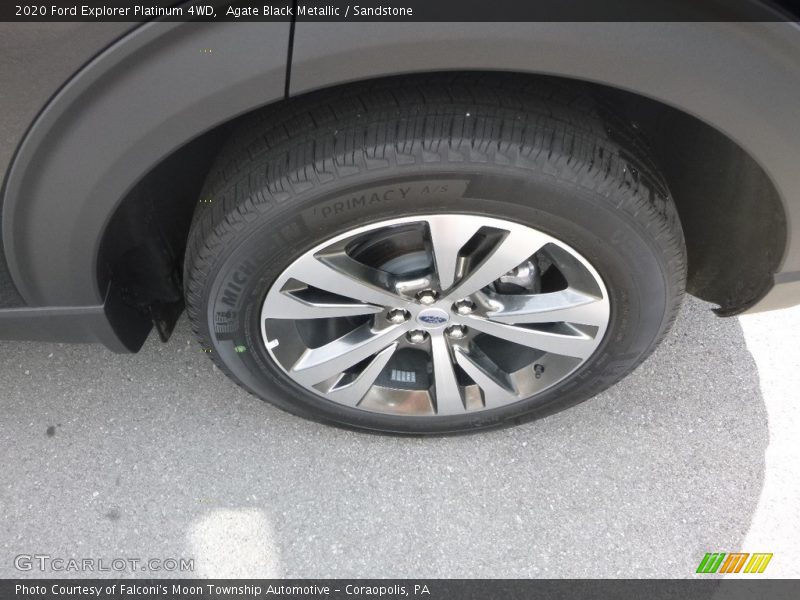 Agate Black Metallic / Sandstone 2020 Ford Explorer Platinum 4WD