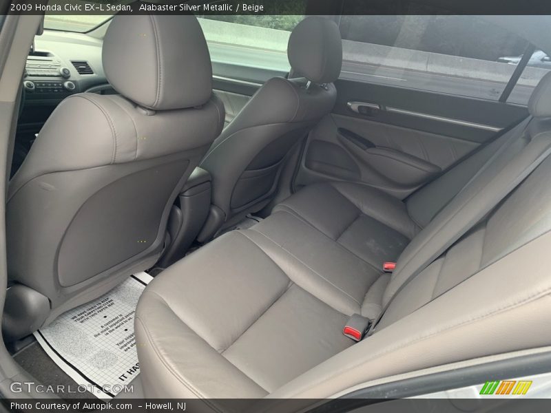 Alabaster Silver Metallic / Beige 2009 Honda Civic EX-L Sedan