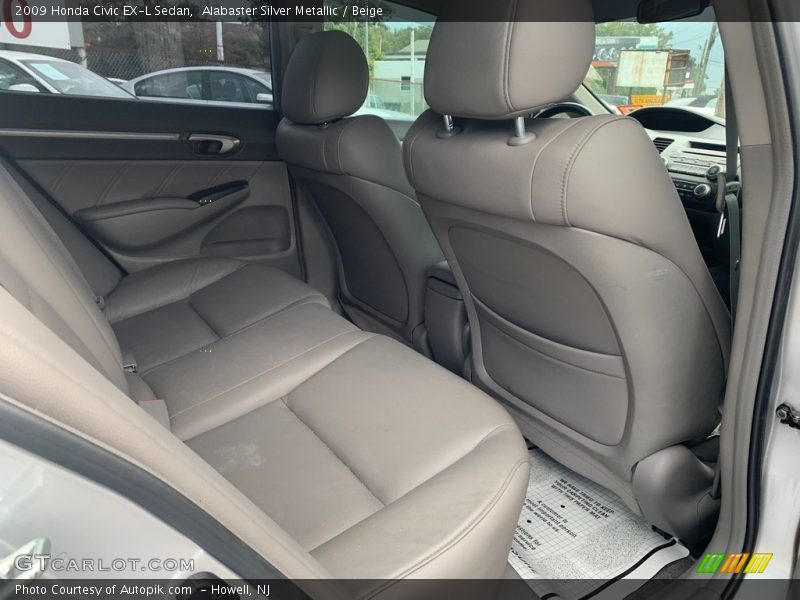 Alabaster Silver Metallic / Beige 2009 Honda Civic EX-L Sedan