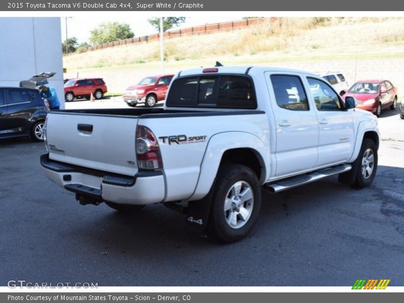 Super White / Graphite 2015 Toyota Tacoma V6 Double Cab 4x4