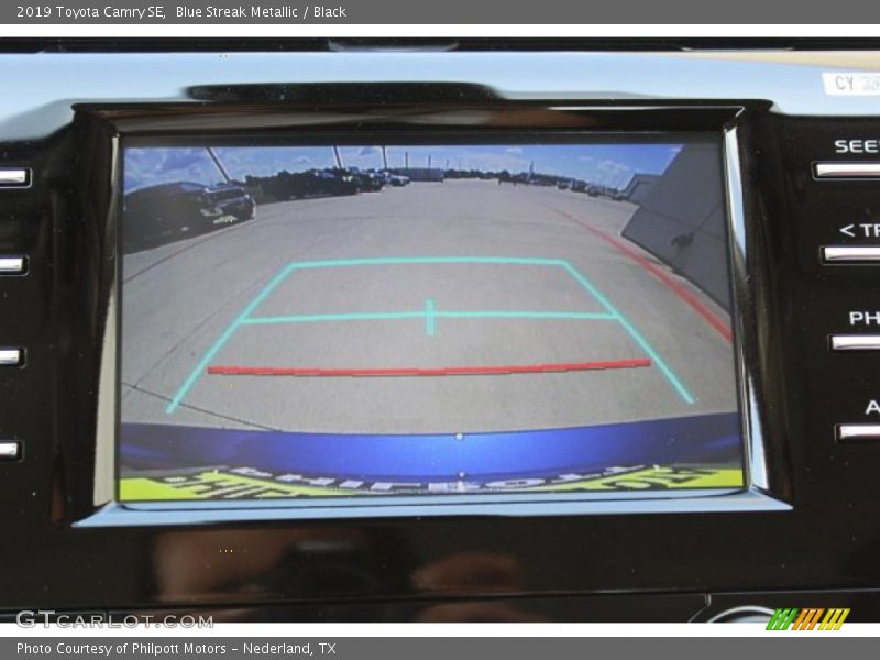 Blue Streak Metallic / Black 2019 Toyota Camry SE