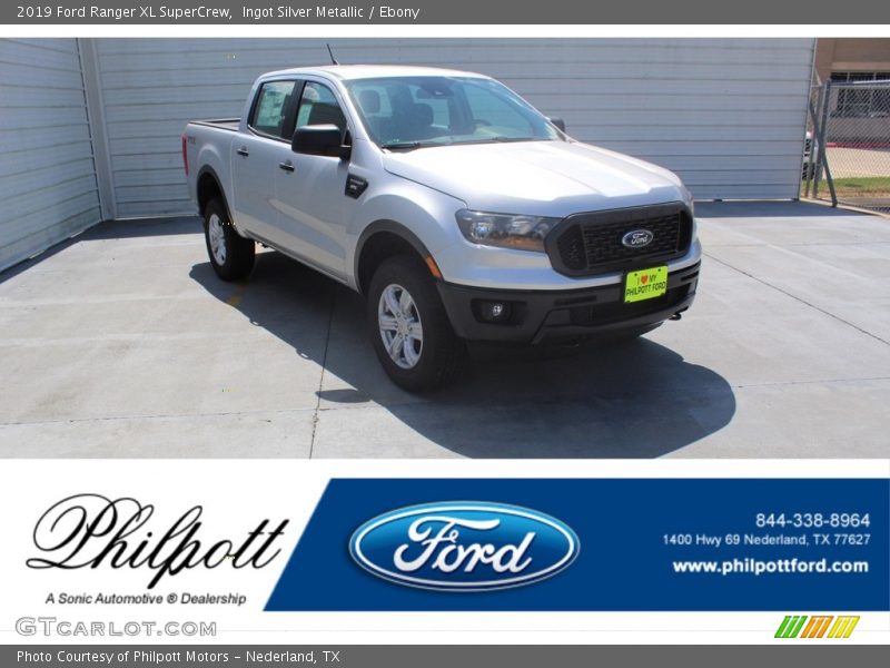 Ingot Silver Metallic / Ebony 2019 Ford Ranger XL SuperCrew