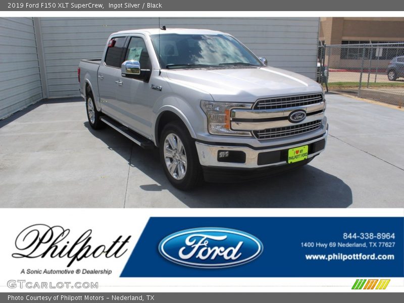 Ingot Silver / Black 2019 Ford F150 XLT SuperCrew