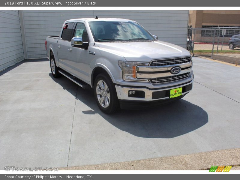 Ingot Silver / Black 2019 Ford F150 XLT SuperCrew