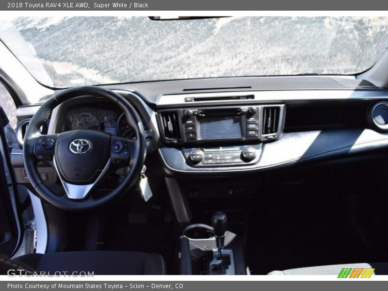 Super White / Black 2018 Toyota RAV4 XLE AWD