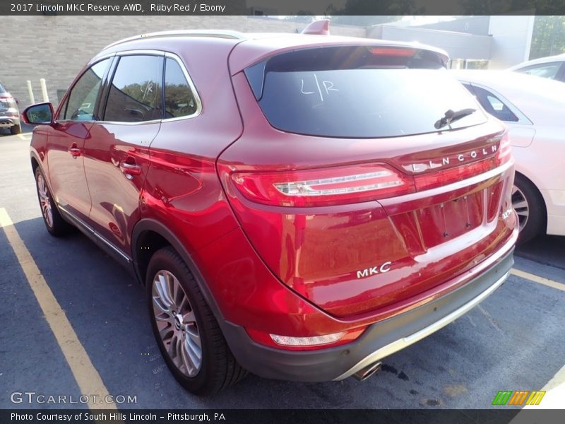 Ruby Red / Ebony 2017 Lincoln MKC Reserve AWD