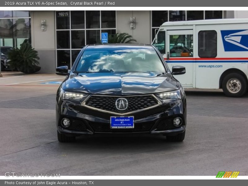 Crystal Black Pearl / Red 2019 Acura TLX V6 A-Spec Sedan