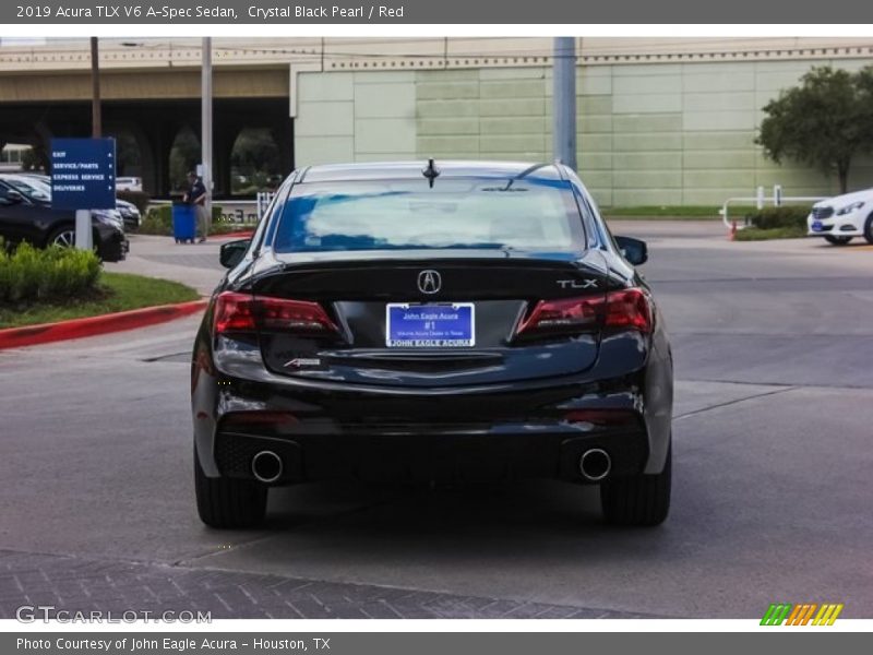 Crystal Black Pearl / Red 2019 Acura TLX V6 A-Spec Sedan