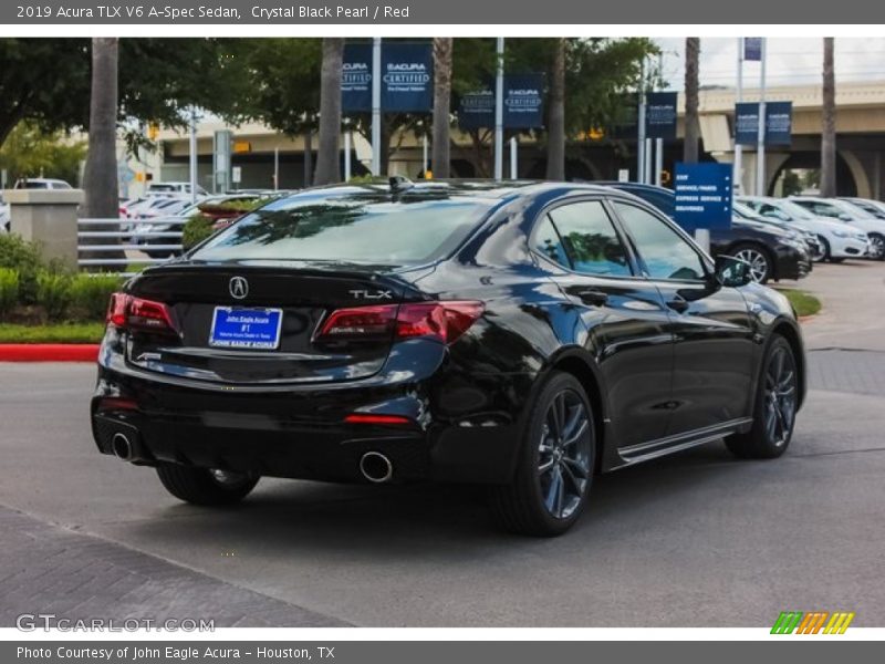 Crystal Black Pearl / Red 2019 Acura TLX V6 A-Spec Sedan