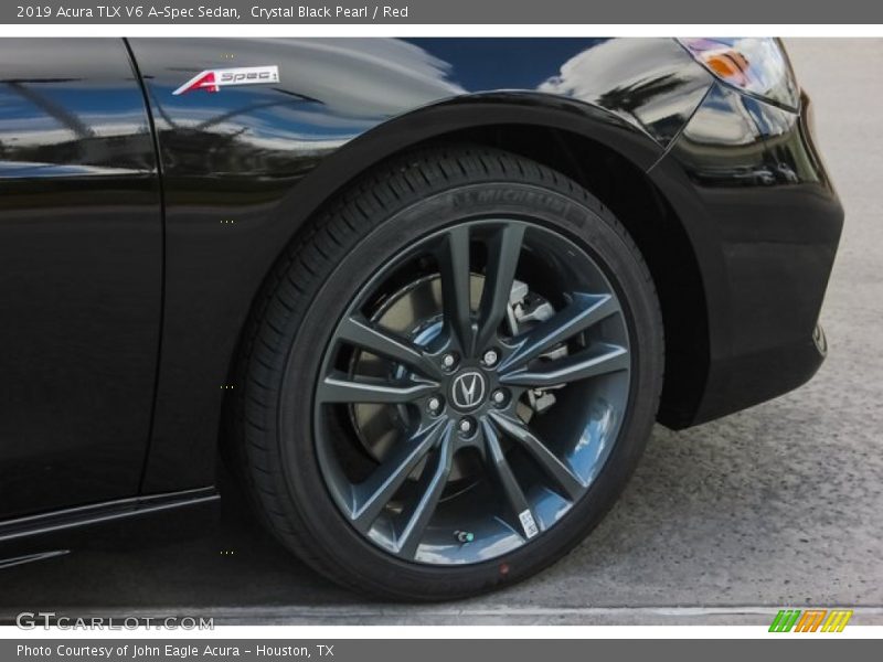 Crystal Black Pearl / Red 2019 Acura TLX V6 A-Spec Sedan