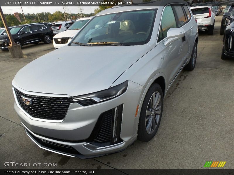 Radiant Silver Metallic / Jet Black 2020 Cadillac XT6 Premium Luxury AWD