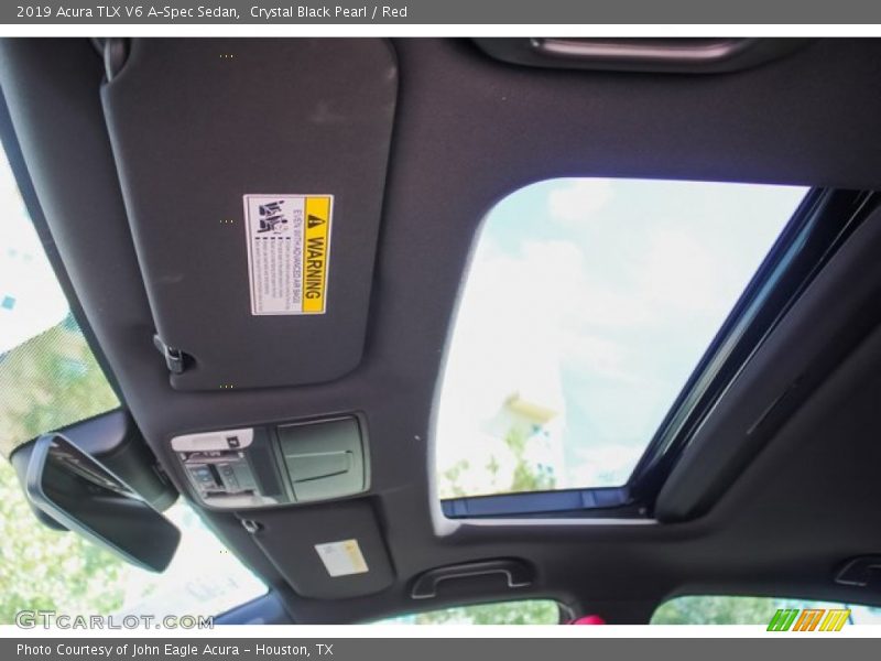 Crystal Black Pearl / Red 2019 Acura TLX V6 A-Spec Sedan