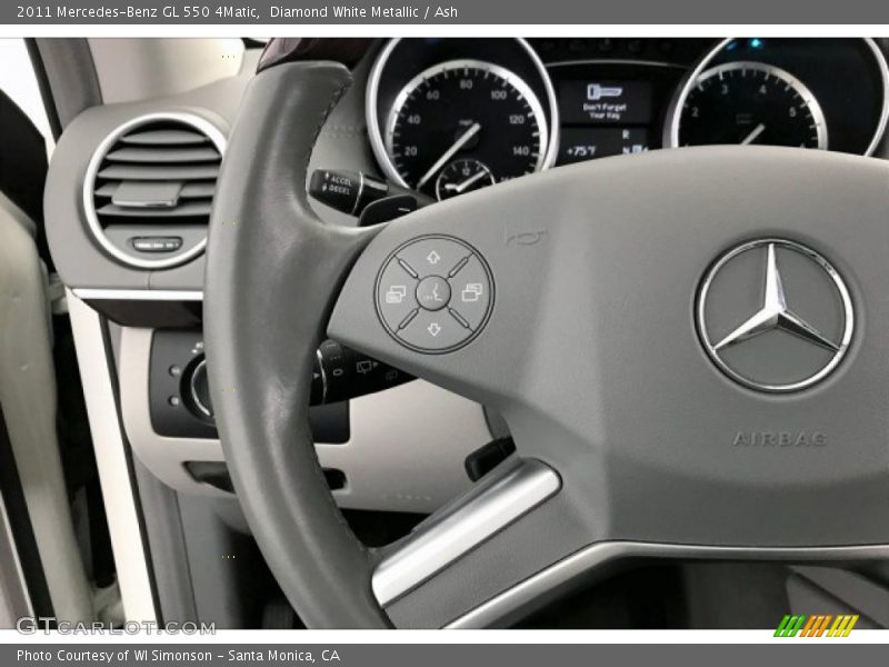 Diamond White Metallic / Ash 2011 Mercedes-Benz GL 550 4Matic