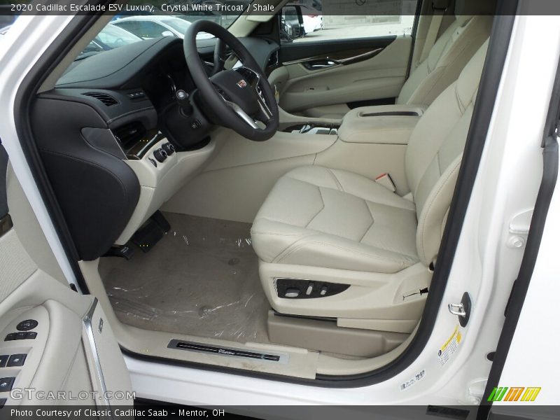 Crystal White Tricoat / Shale 2020 Cadillac Escalade ESV Luxury