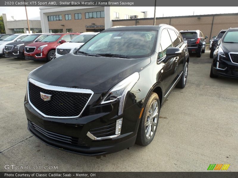 Stellar Black Metallic / Kona Brown Sauvage 2020 Cadillac XT5 Sport AWD