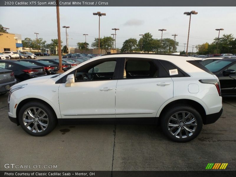 Crystal White Tricoat / Cirrus 2020 Cadillac XT5 Sport AWD