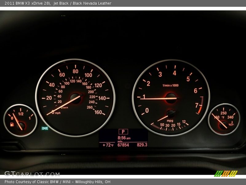 Jet Black / Black Nevada Leather 2011 BMW X3 xDrive 28i