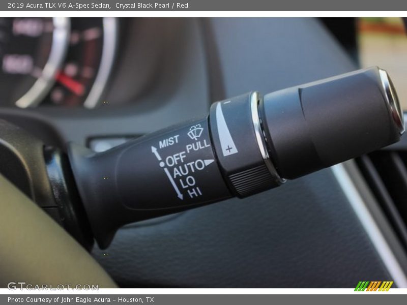 Crystal Black Pearl / Red 2019 Acura TLX V6 A-Spec Sedan