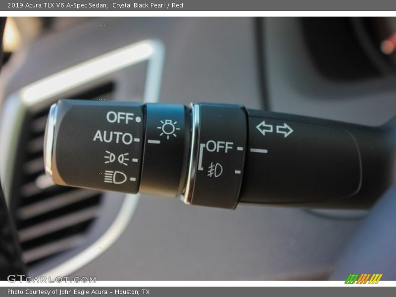 Crystal Black Pearl / Red 2019 Acura TLX V6 A-Spec Sedan