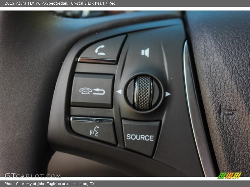 Crystal Black Pearl / Red 2019 Acura TLX V6 A-Spec Sedan