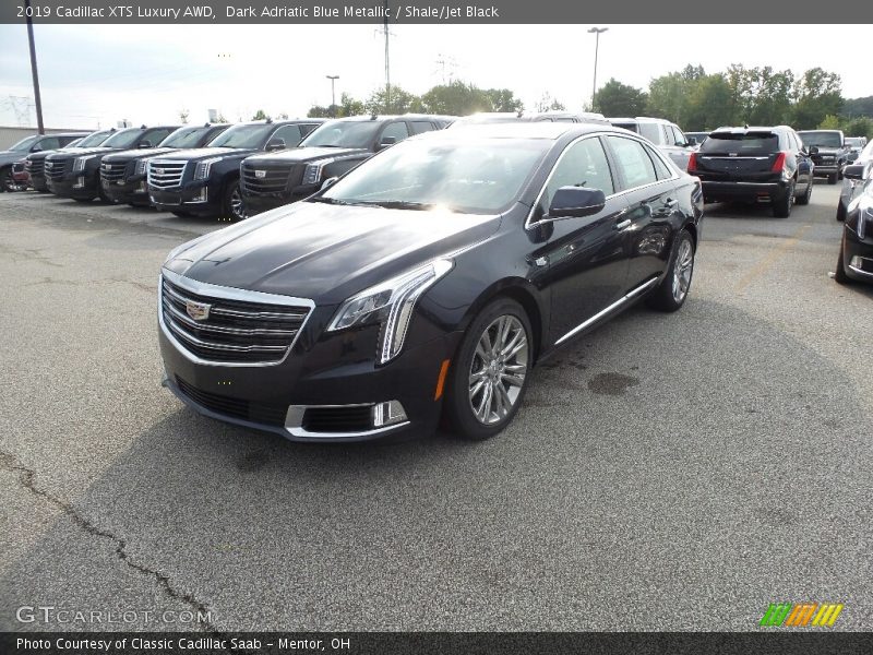 Dark Adriatic Blue Metallic / Shale/Jet Black 2019 Cadillac XTS Luxury AWD