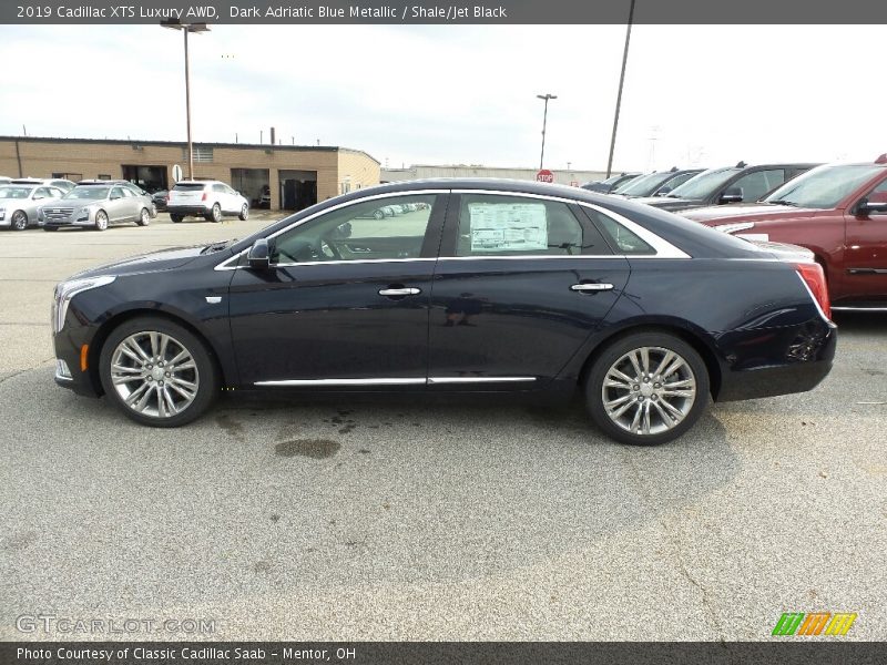 Dark Adriatic Blue Metallic / Shale/Jet Black 2019 Cadillac XTS Luxury AWD
