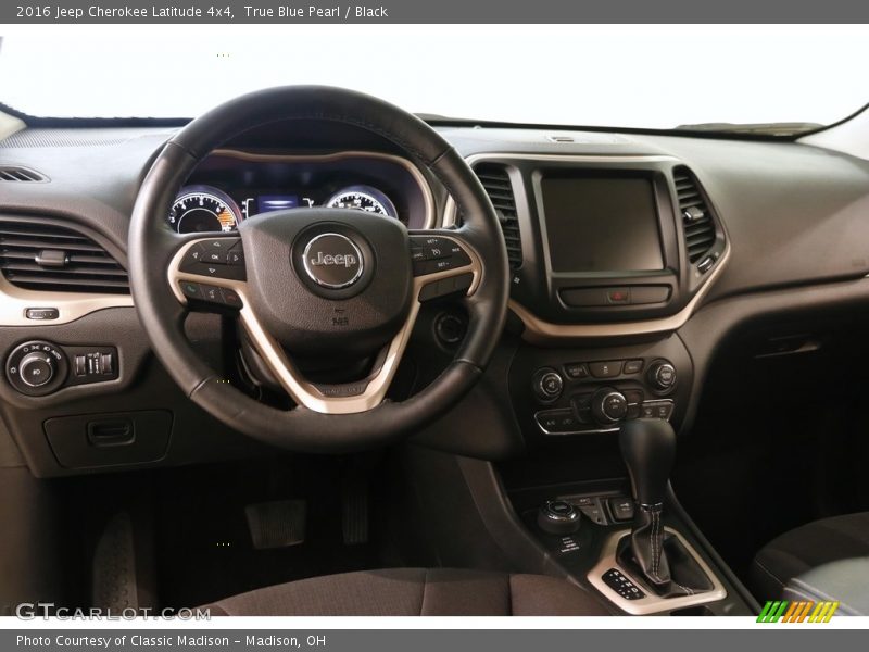 True Blue Pearl / Black 2016 Jeep Cherokee Latitude 4x4
