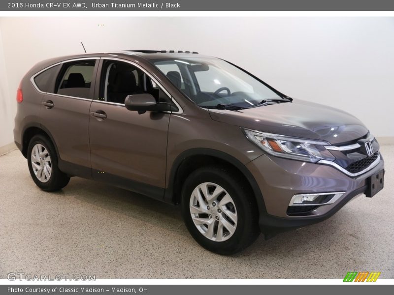 Urban Titanium Metallic / Black 2016 Honda CR-V EX AWD