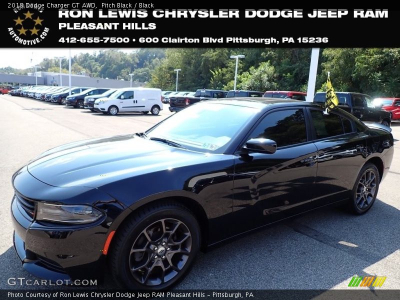 Pitch Black / Black 2018 Dodge Charger GT AWD