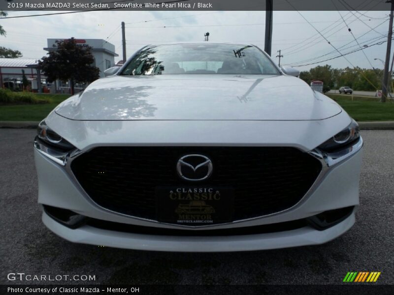 Snowflake White Pearl Mica / Black 2019 Mazda MAZDA3 Select Sedan