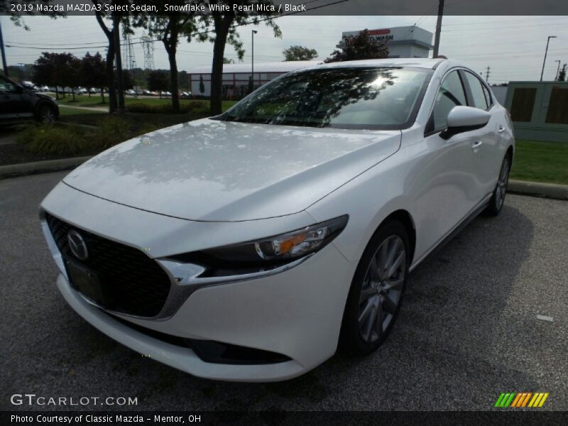 Snowflake White Pearl Mica / Black 2019 Mazda MAZDA3 Select Sedan