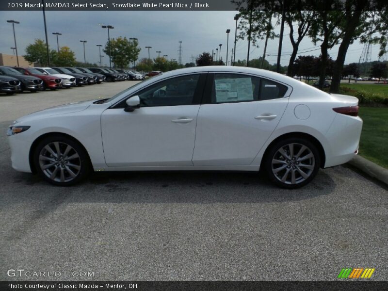 Snowflake White Pearl Mica / Black 2019 Mazda MAZDA3 Select Sedan