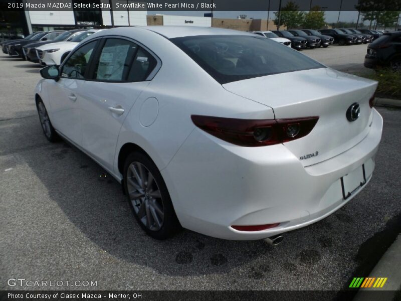 Snowflake White Pearl Mica / Black 2019 Mazda MAZDA3 Select Sedan