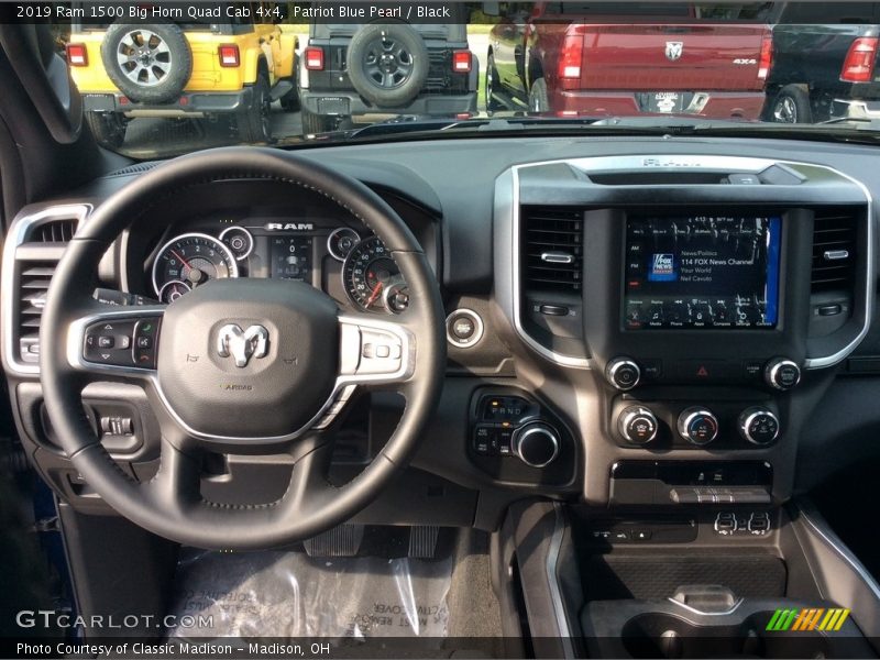 Patriot Blue Pearl / Black 2019 Ram 1500 Big Horn Quad Cab 4x4