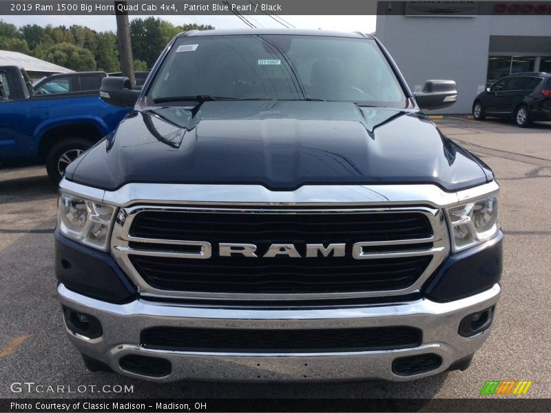 Patriot Blue Pearl / Black 2019 Ram 1500 Big Horn Quad Cab 4x4