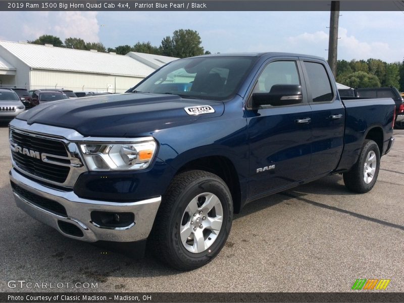 Patriot Blue Pearl / Black 2019 Ram 1500 Big Horn Quad Cab 4x4