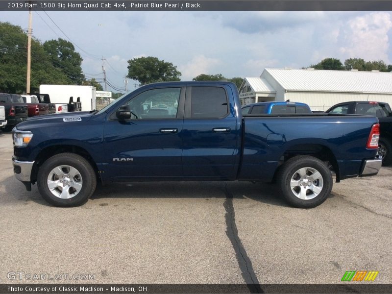 Patriot Blue Pearl / Black 2019 Ram 1500 Big Horn Quad Cab 4x4