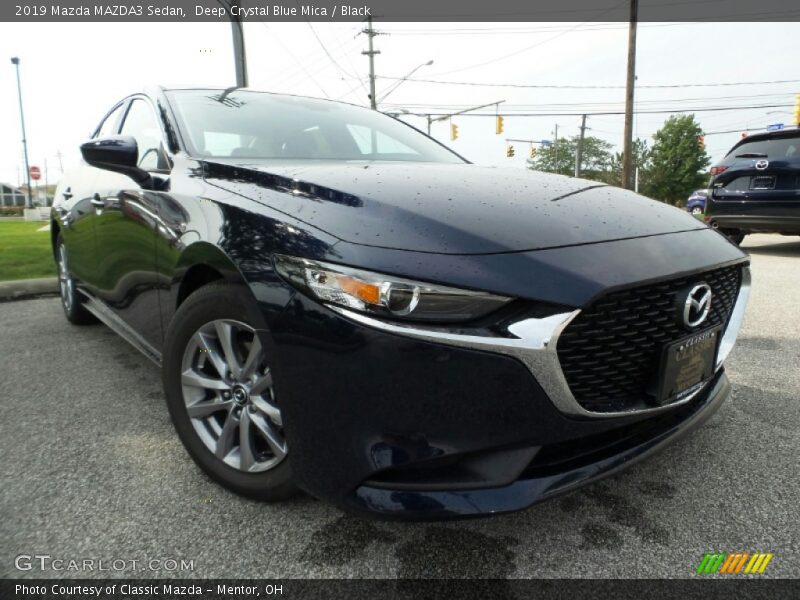 Deep Crystal Blue Mica / Black 2019 Mazda MAZDA3 Sedan