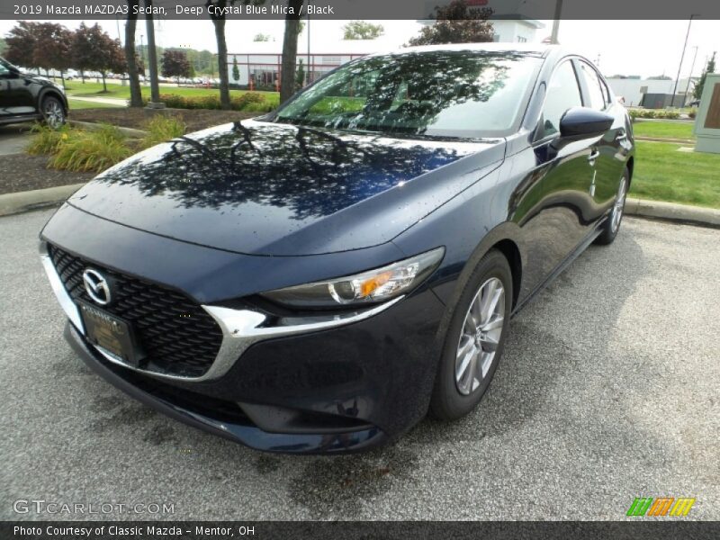 Deep Crystal Blue Mica / Black 2019 Mazda MAZDA3 Sedan