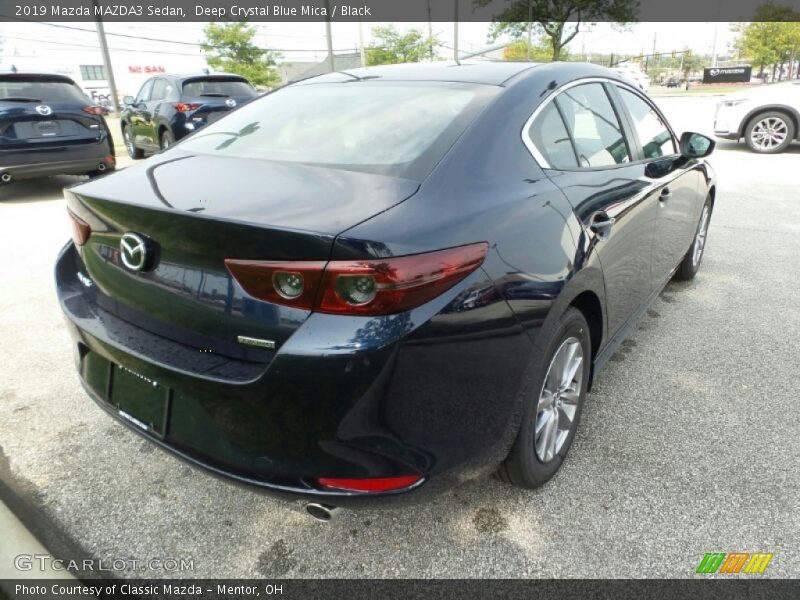 Deep Crystal Blue Mica / Black 2019 Mazda MAZDA3 Sedan